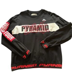 Black pyramid Black and Red Men's Sweater
